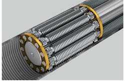 An inverted roller screw. An inverted roller screw.