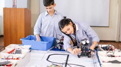 Children working on a STEM project