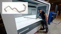 TubeInspect equipment, with inset photo of complex part TubeInspect equipment, with inset photo of complex part