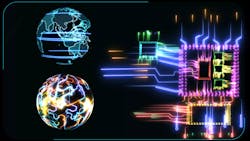 Artist's rendition of quantum computing Artist's rendition of quantum computing