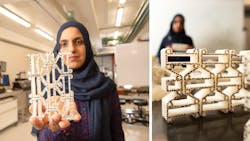 Dr. Tatheer Zahra with 3D-printed shape Dr. Tatheer Zahra with 3D-printed shape