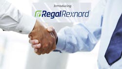 Two men shaking hands with Regal Rexnard logo Two men shaking hands with Regal Rexnard logo