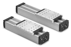 The aluminum single-body actuator prevents parts from bending and the flat carriage design and seals prevent metal shavings from getting inside the unit. The aluminum single-body actuator prevents parts from bending and the flat carriage design and seals prevent metal shavings from getting inside the unit.