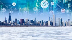 Stylized Chicago skyline Stylized Chicago skyline