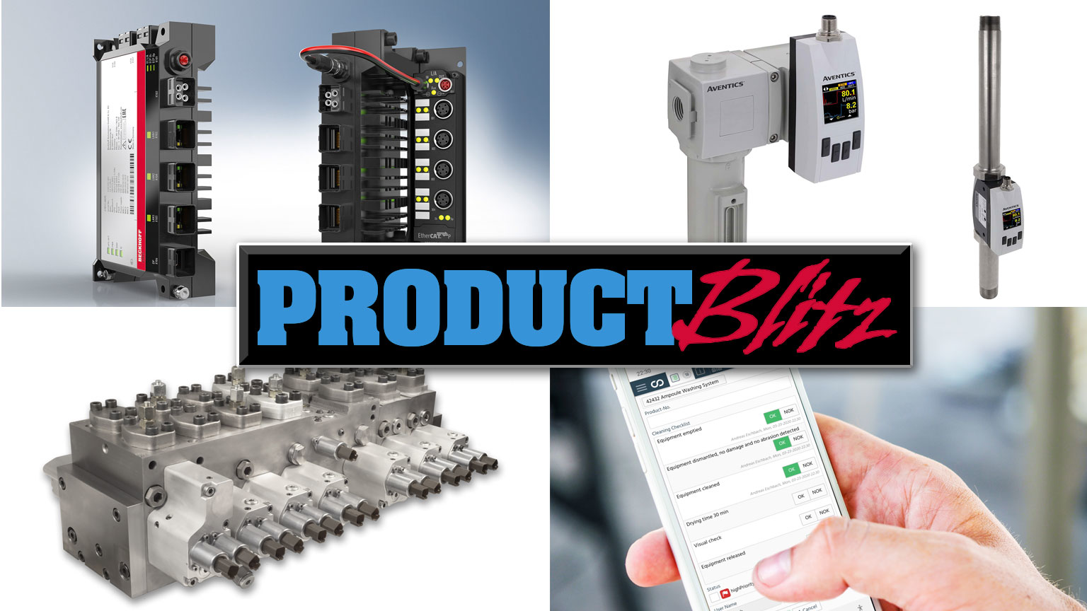 Product Blitz logo and photo collage