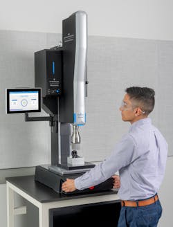 A patent-pending “dynamic mode” welding control monitors, recalculates and adjusts multiple weld parameters in real time. The new mode, available on Branson’s GSX-E1 Elite Precision+ welding platform, lets welders handle more complex and varied welds, stakes, and swages by joining parts according to a product’s design profile, instead of a single weld parameter. A patent-pending “dynamic mode” welding control monitors, recalculates and adjusts multiple weld parameters in real time. The new mode, available on Branson’s GSX-E1 Elite Precision+ welding platform, lets welders handle more complex and varied welds, stakes, and swages by joining parts according to a product’s design profile, instead of a single weld parameter.