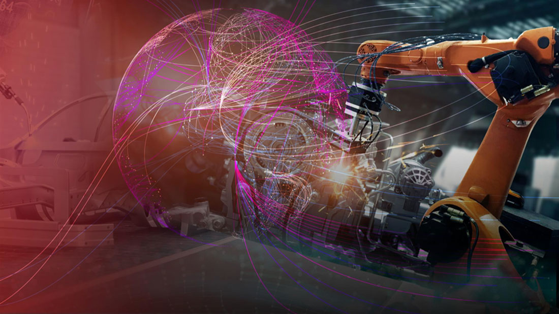 Robot on a factory floor