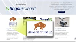 Arrowhead Systems logo superimposed over Regal Rexnord screen capture