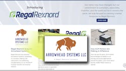 Arrowhead Systems logo superimposed over Regal Rexnord screen capture Arrowhead Systems logo superimposed over Regal Rexnord screen capture