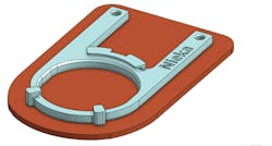 FFF parts are usually printed on a raft (in red) which helps maintain dimensional accuracy during sintering. FFF parts are usually printed on a raft (in red) which helps maintain dimensional accuracy during sintering.