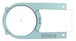 3D printing the legs, so they are canted slightly inwards offsets sintering’s warping effects without using a raft. 3D printing the legs, so they are canted slightly inwards offsets sintering’s warping effects without using a raft.