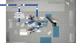Virtual reality calculations in an operating theater Virtual reality calculations in an operating theater