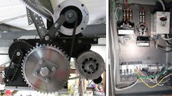 Motors and control panel photo collage Motors and control panel photo collage