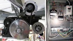 Motors and control panel photo collage Motors and control panel photo collage