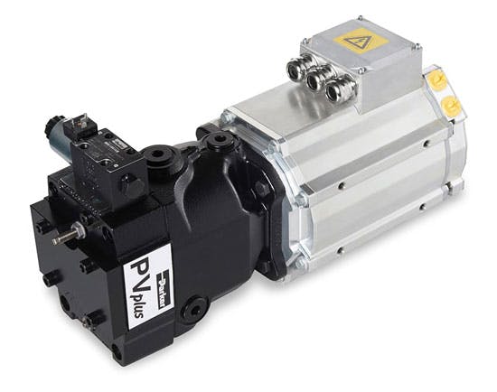 Parker&rsquo;s Drive Controlled Pump system solutions are variable-speed hydraulic pump systems which provide high energy efficiency.