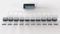 3. Servo control systems in the Emerson PACMotion family use controllers installed in the PLC backplane to scale up to 40 axes without performance degradation. 3. Servo control systems in the Emerson PACMotion family use controllers installed in the PLC backplane to scale up to 40 axes without performance degradation.