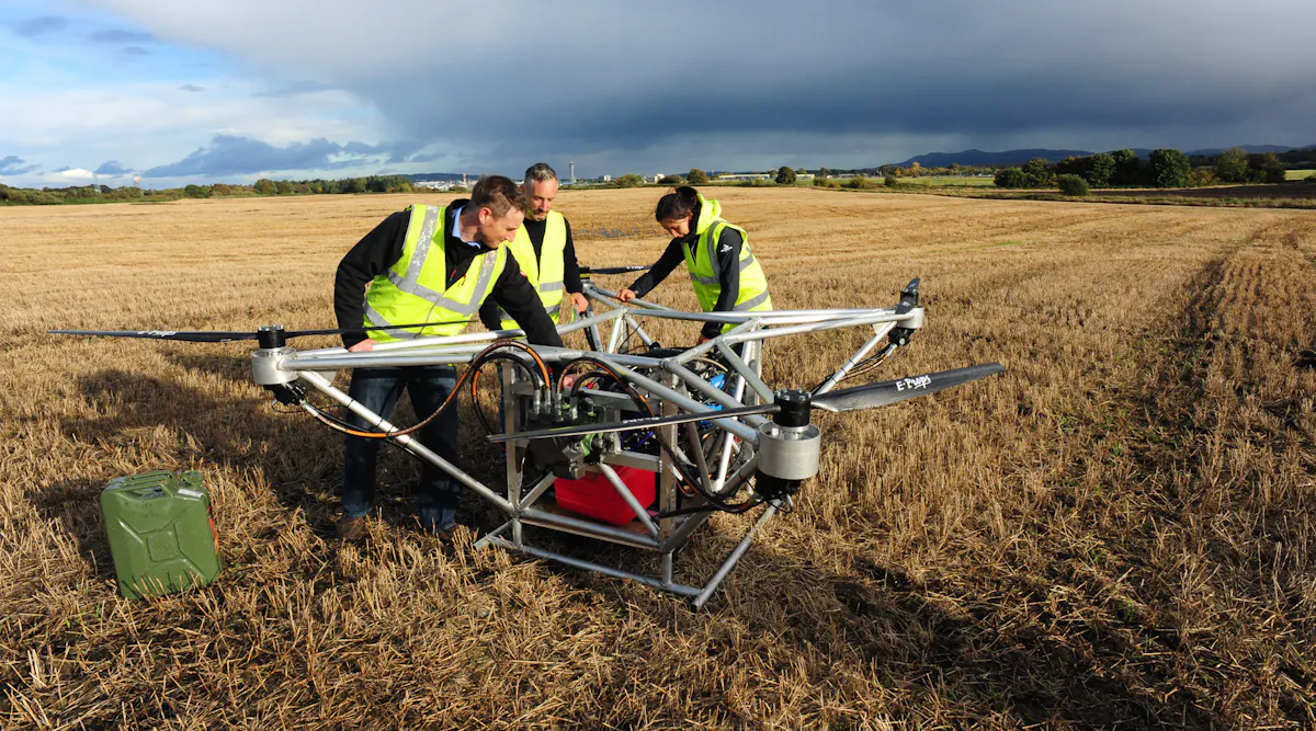 Hydraulic Hybrid Multicopter Design Takes Flight | Machine Design