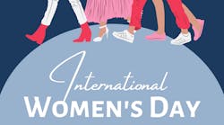 International Women's Day logo with feet
