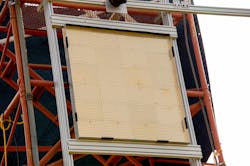 The SCOPE-M rectenna converts x-band microwave beam to DC power. The SCOPE-M rectenna converts x-band microwave beam to DC power.