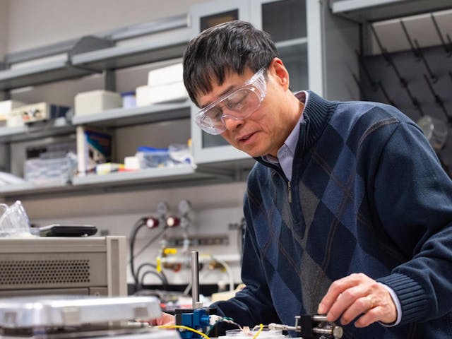 Qiming Zhang, distinguished professor of electrical engineering, led a team of researchers to develop a robust piezoelectric material that can convert mechanical stress into electricity.
