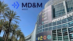 Anaheim Convention Center and MD&M West logo Anaheim Convention Center and MD&M West logo