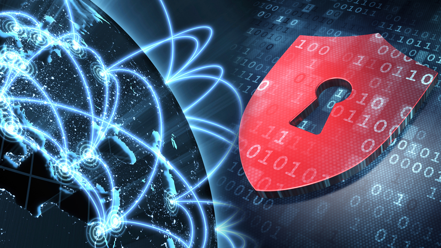 Artist's depiction of secure wireless network