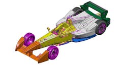 The GEN 1 body had front and rear carbon-composite wings to add downforce. Spark created the chassis based on a standard racing chassis but redesigned to house a battery pack and motor rather than an engine and a gas tank. The GEN 1 body had front and rear carbon-composite wings to add downforce. Spark created the chassis based on a standard racing chassis but redesigned to house a battery pack and motor rather than an engine and a gas tank.