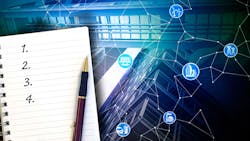 Artist's rendition of the Industrial Internet of Things (IIoT) with '4 tips' list Artist's rendition of the Industrial Internet of Things (IIoT) with '4 tips' list