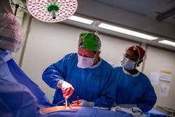 Dr. Jeff Healey implants a subcutaneous defibrillator in a patient at the electrophysiology lab at HHS. Dr. Jeff Healey implants a subcutaneous defibrillator in a patient at the electrophysiology lab at HHS.