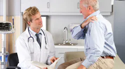 Doctor examing patient