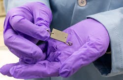 This steel specimen was used in corrosion studies. This steel specimen was used in corrosion studies.