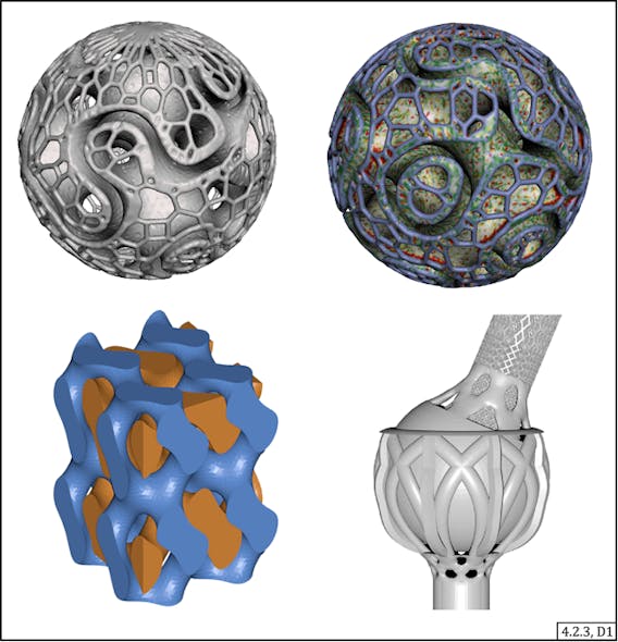 These 3D-printed models exhibit many of the unique degrees of freedom possible with additive manufacturing, also called 3D printing, such as complex geometries and made of multiple materials. A new ASME standard, Y14.46, provides guidance for how to relay 3D printing-specific considerations in design documents.