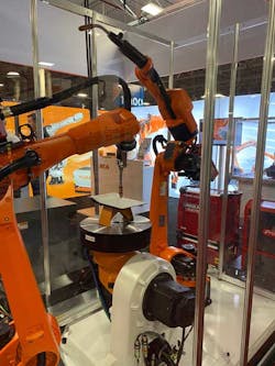 KUKA KR Cybertech arc welding robots are designed for optimal use of space. KUKA KR Cybertech arc welding robots are designed for optimal use of space.