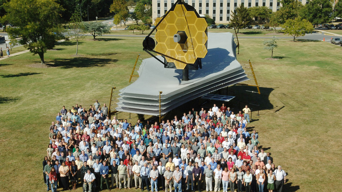 Full-scale model of the James Webb Space Telescope