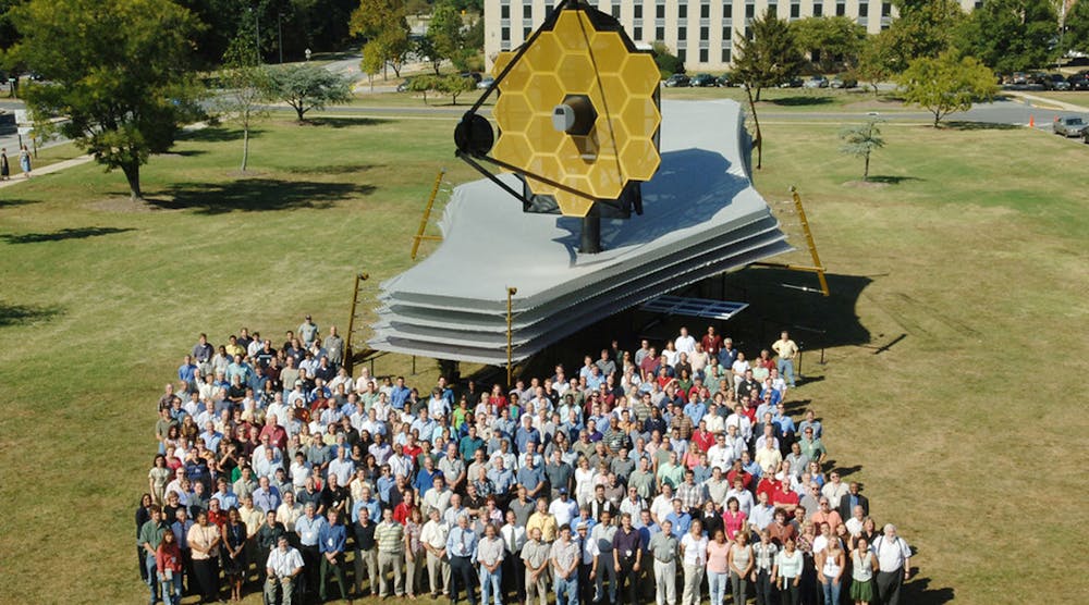 Full-scale model of the James Webb Space Telescope