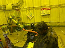 UR&rsquo;s booth welding demonstrations included MIG, TIG and laser welding demos at Automate 2022.