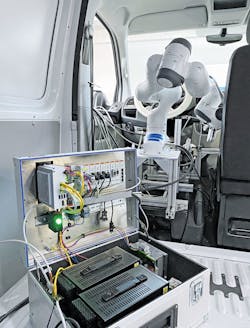 The test bench’s central control consists of a C6030 compact IPC, seven EL6751 EtherCAT Terminals and an EL6614—all from Beckhoff—that communicate with all bench components. The test bench’s central control consists of a C6030 compact IPC, seven EL6751 EtherCAT Terminals and an EL6614—all from Beckhoff—that communicate with all bench components.