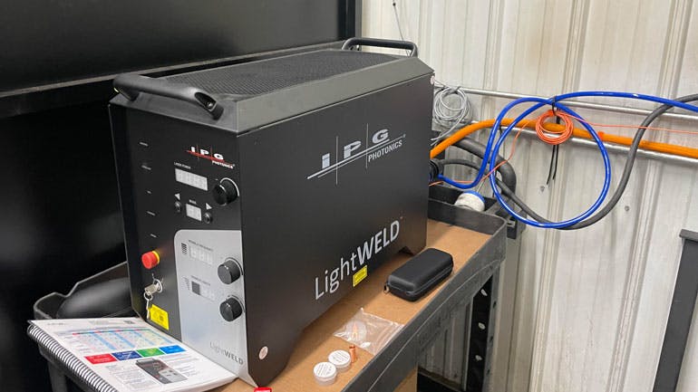 The laser-based IPG LightWELD is four times faster than traditional TIG welding.