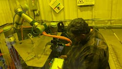 An operator at work An operator at work