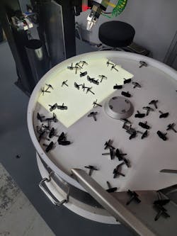 The FlexiBowl’s achieved feed rate is between 20 and 50 parts per minute, and has a high payload, with parts total weight exceeding 7 kg. The FlexiBowl’s achieved feed rate is between 20 and 50 parts per minute, and has a high payload, with parts total weight exceeding 7 kg.