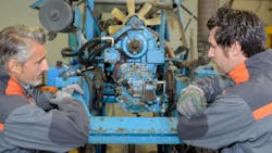 Factory workers problem-solving Factory workers problem-solving