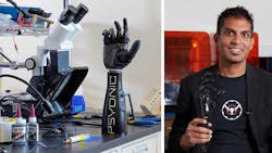 PSYONIC Founder & CEO Aadeel Akhtar and PSYONIC prosthetic arm PSYONIC Founder & CEO Aadeel Akhtar and PSYONIC prosthetic arm