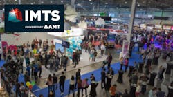 Trade show floor with IMTS logo Trade show floor with IMTS logo