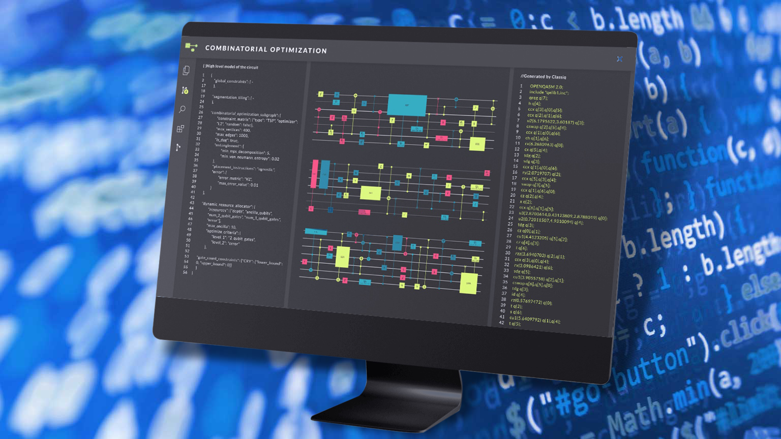 Quantum computing display