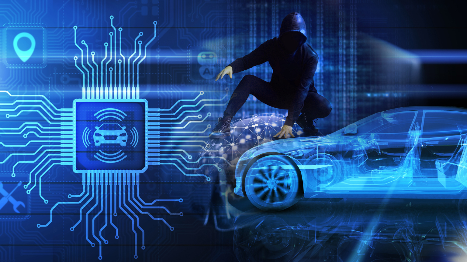 Artist's depiction of cybersecurity