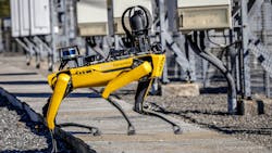 Spot is a general-purpose, four-legged mobile platform that weighs 60 lb. Spot is a general-purpose, four-legged mobile platform that weighs 60 lb.