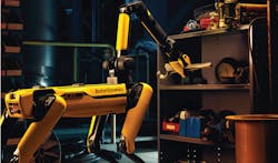 In industrial applications, Spot, a robot dog, may be integrated with a thermal camera, an arm for grasping objects and a thermal imaging camera, as well as dedicated processing (Spot CORE I/O) for additional on-robot computation. In industrial applications, Spot, a robot dog, may be integrated with a thermal camera, an arm for grasping objects and a thermal imaging camera, as well as dedicated processing (Spot CORE I/O) for additional on-robot computation.