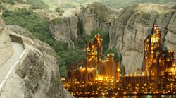 Manufacturing plant in a chasm Manufacturing plant in a chasm