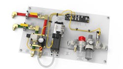 A weld water monitoring and control solution provides system protection during spot welding. A weld water monitoring and control solution provides system protection during spot welding.