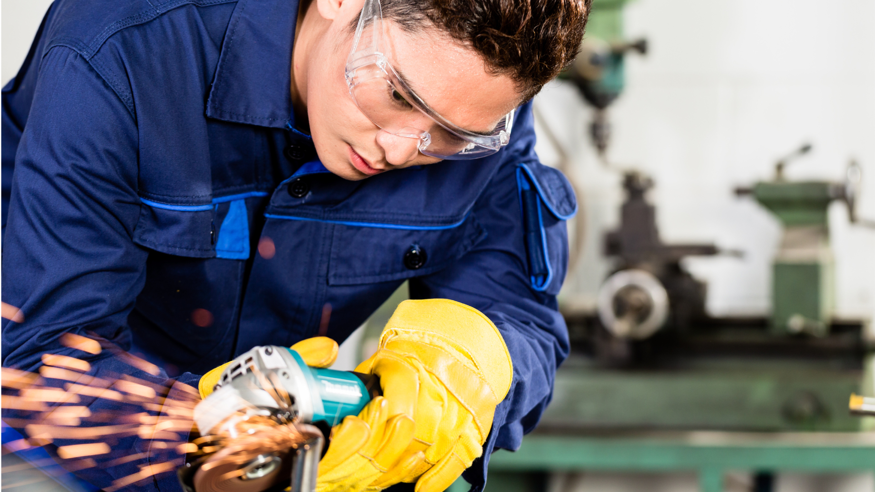Worker in manufacturing plant